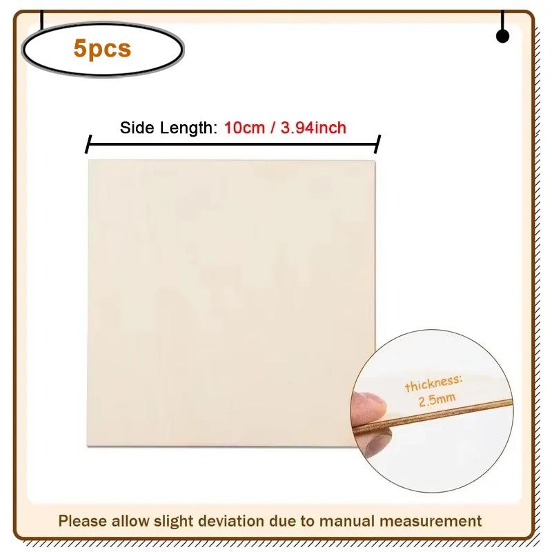 1-10cm Unfinished Wood Square Pieces, Blank Wood Squares Slices Cutouts for DIY Crafts Painting Staining Wood Sign , Home Decor