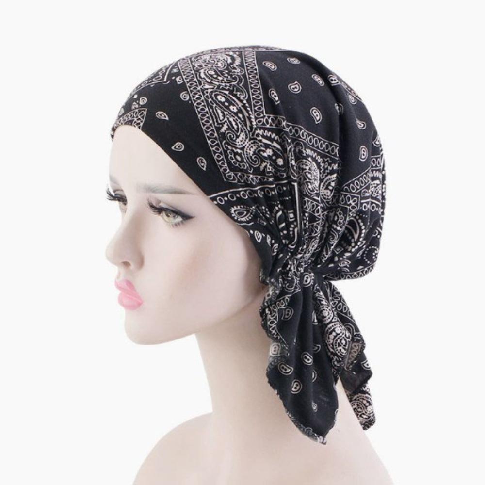 Bohemia Wind Cotton Hat Bandana Casual Chemotherapy Hat Sleep Caps Beanies Headwrap  Women National
