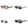 Vintage European Style Oval Cat Eye Sunglasses With Uv400 Protection For Fashionable Outdoor Wear