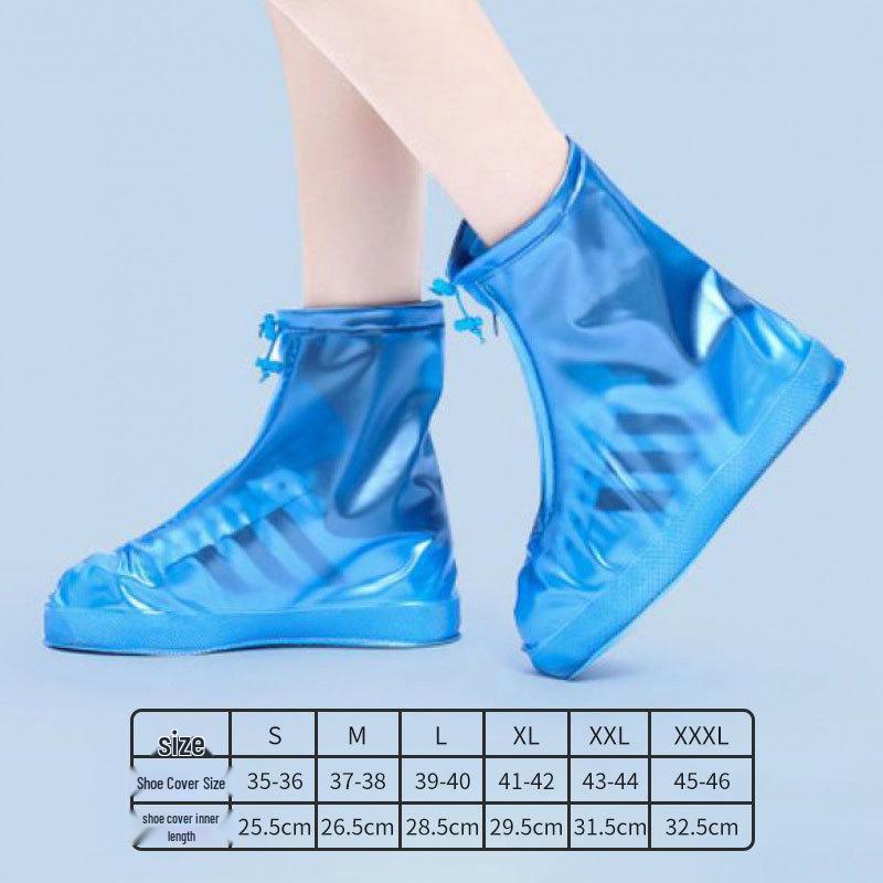 Cubrezapatos de PVC impermeables, antideslizantes y resistentes al desgaste para hombres y mujeres; antiincrustante, engrosado para lluvia y nieve, diseño portátil.