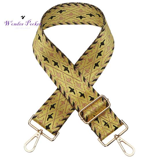 Tasche Schultergurt Jacquard Weave Lange verdickte verstellbare Ersatz Ethno-Stil Frauen Umhängetasche Handtasche Gürtel