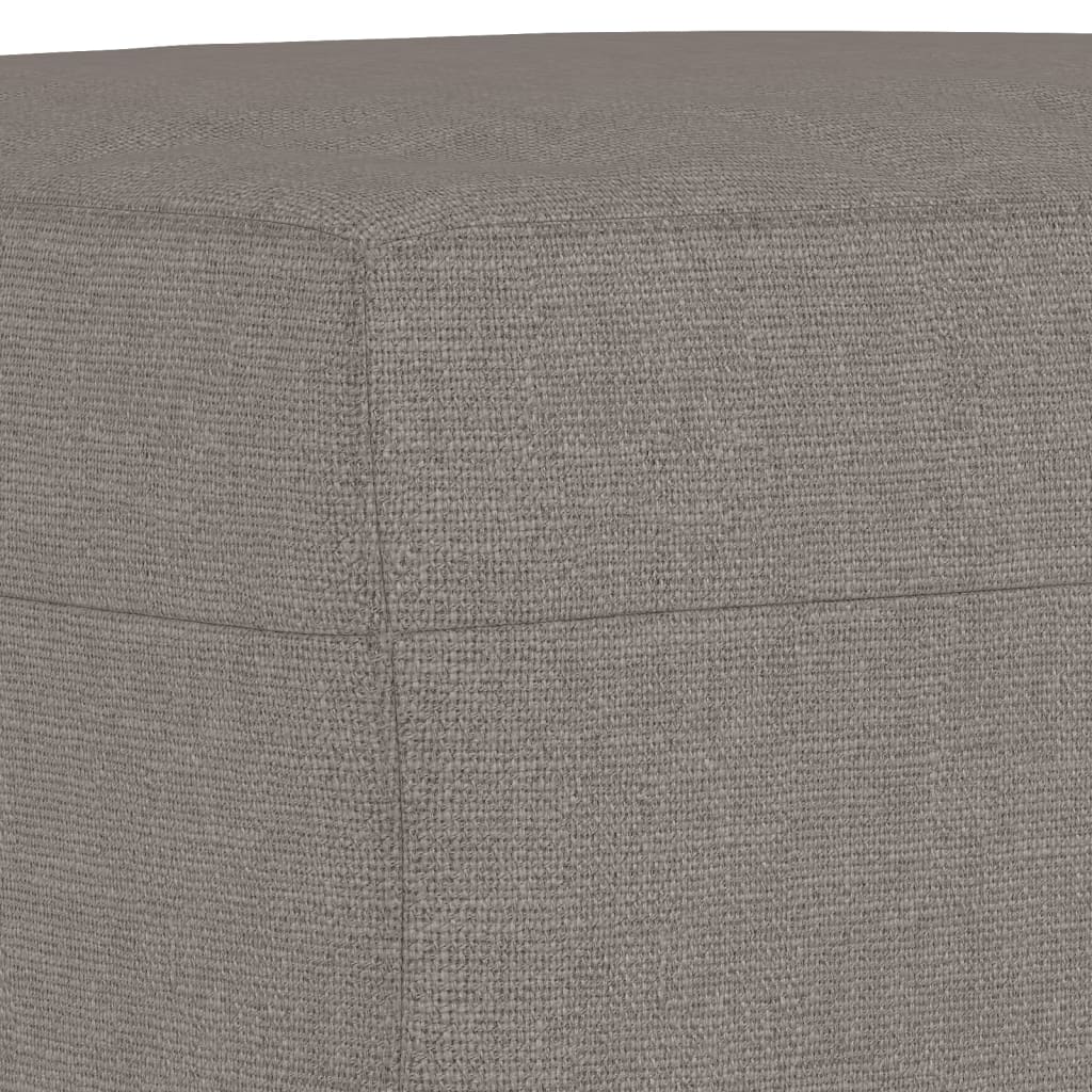 3 Seater Sofa with Ottoman Taupe 180 cm Fabric