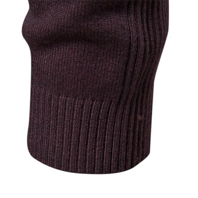 Autumn and Winter New Casual Men's Solid Color Pullover Sweater High Collar Men's Casual Knitwear