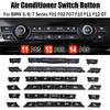11/12/14pcs Car Heater Climate Control A/C Air Conditioning Switch Fan Button Cover For BMW 5 6 7 Series X5 X6 F10 F12 F01 F02