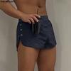 INCERUN Herren Elastischer Bund Seitenknöpfe Einfarbig Minihosen Shorts Homewear