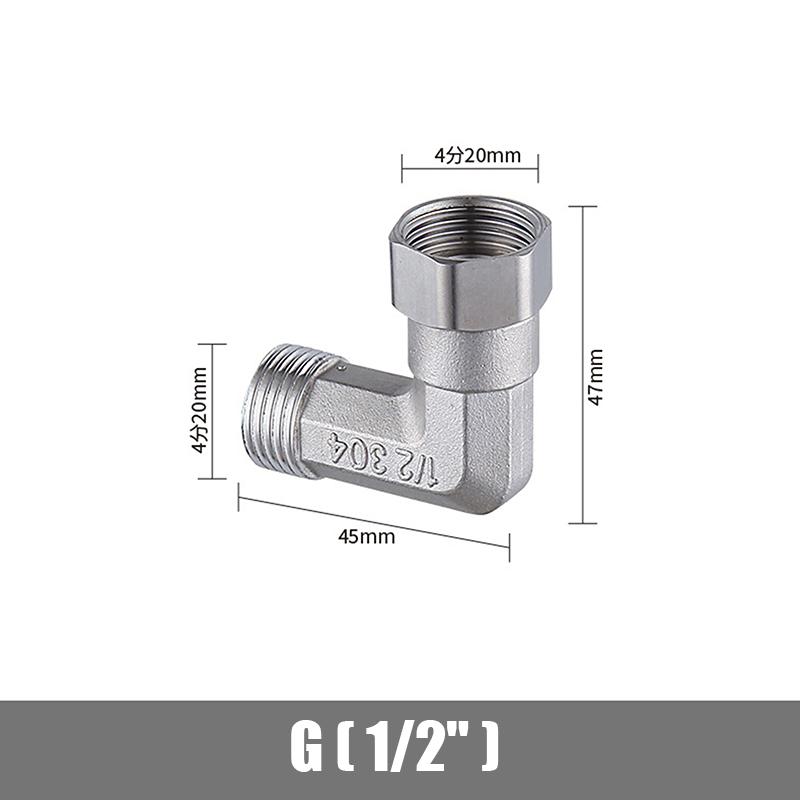 Stainless Steel T Adapter G1/ 2" T-Valve Diverter Valve Three Way Device Hole For Bath Bidet Sprayer Shower