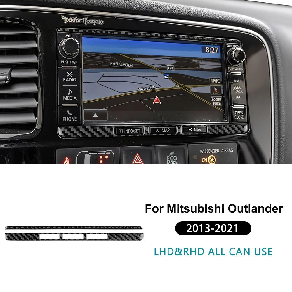 Carbon Fiber Style Interior Sticker for Mitsubishi Outlander 2013-2021 Central Control Screen Frame Trim