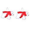 2Pcs 3D White Bear Ornaments Cute Simulated Polar Bear Funny Christmas Bear Pendant  Outdoor