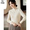 Women's 100% Wool Half-High Collar Sweater