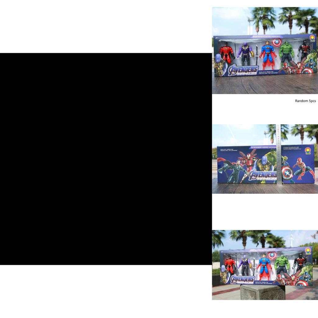 Marvel Avengers Heroes 5pcs Hulk Captain America Thanos Action Figures For Kids Gifts