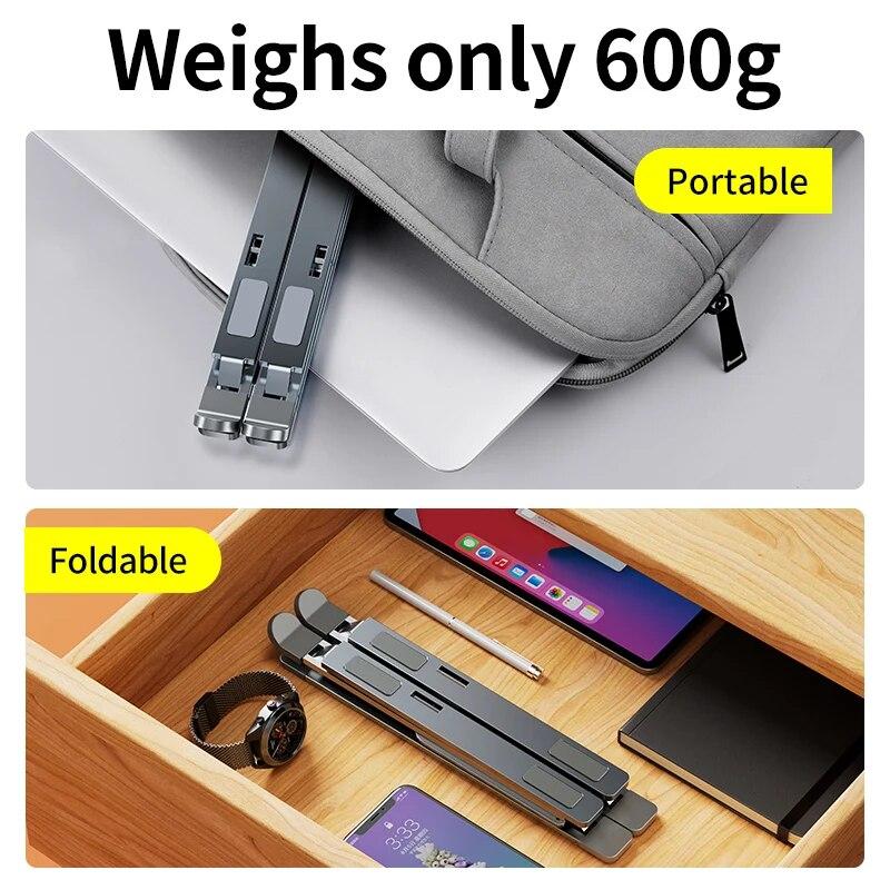 Adjustable Laptop Stand Aluminum for Macbook Tablet Notebook Stand Table Cooling Pad Foldable Laptop Holder