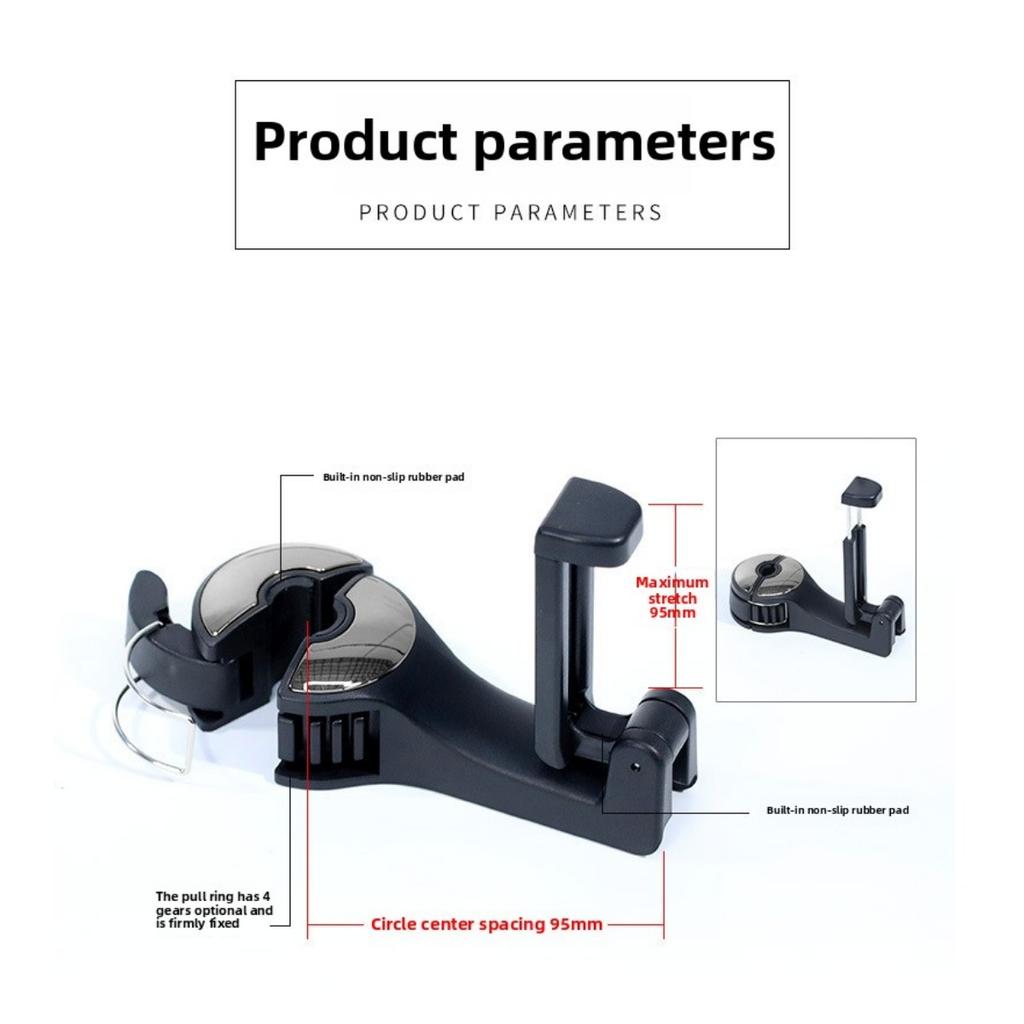 1 Adjustable Car Seat Phone Holder, with Headrest Mounting Seat - Made of Durable ABS Material, Waterproof, Car Compatible, Suitable for Safe Grip