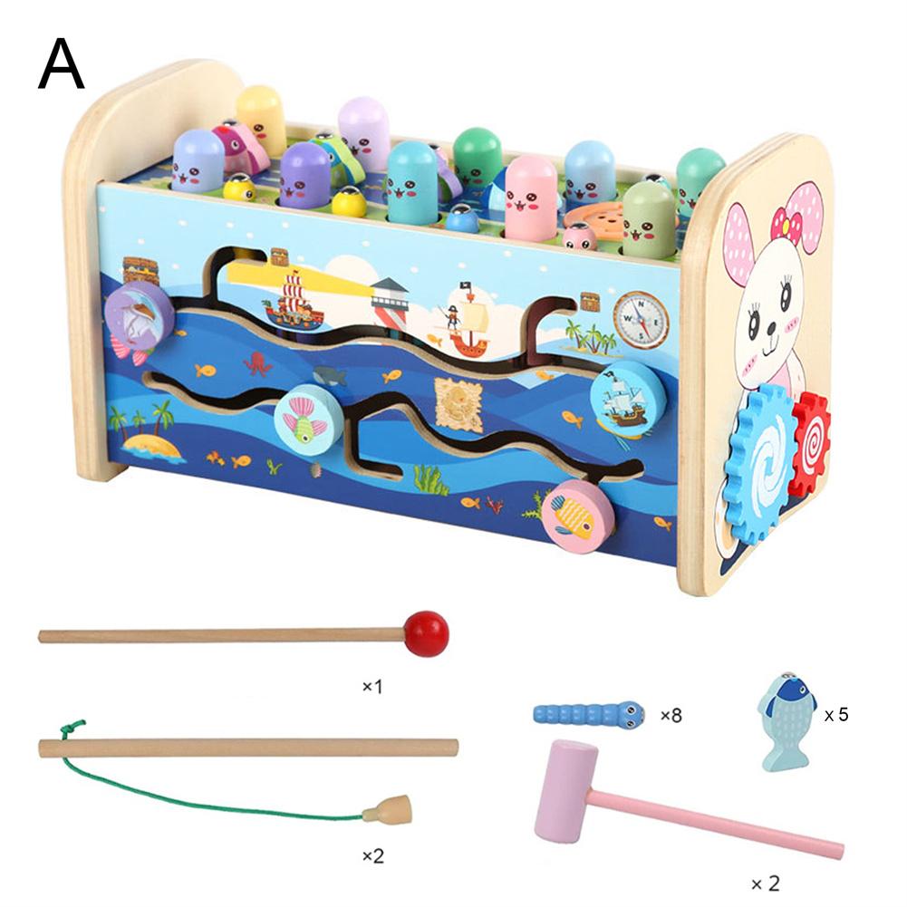 

7 в 1 музыкальная игрушка-молоток для раннего развития на возраст 12-36 месяцев, развивающая игрушка для развития моторики рыбы E6W0 Ordinary-one size