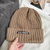 Big head circumference wool hat for women, small face in autumn and winter, warm ear protection, knitted cold hat, loose pile hat for men