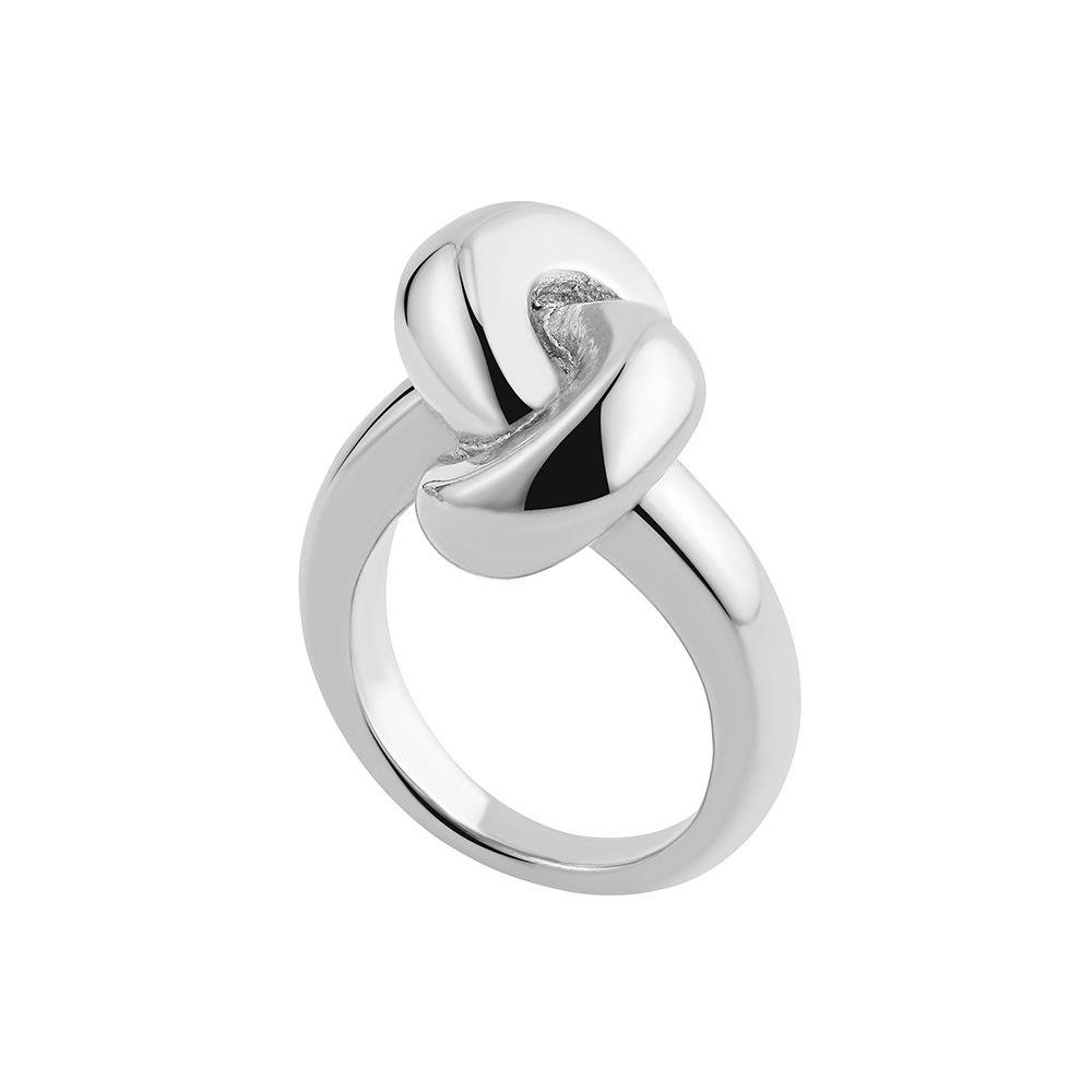 18K exaggerated ring, water drop knot, open ring, knotted irregular geometric decorative ring, index finger ring.