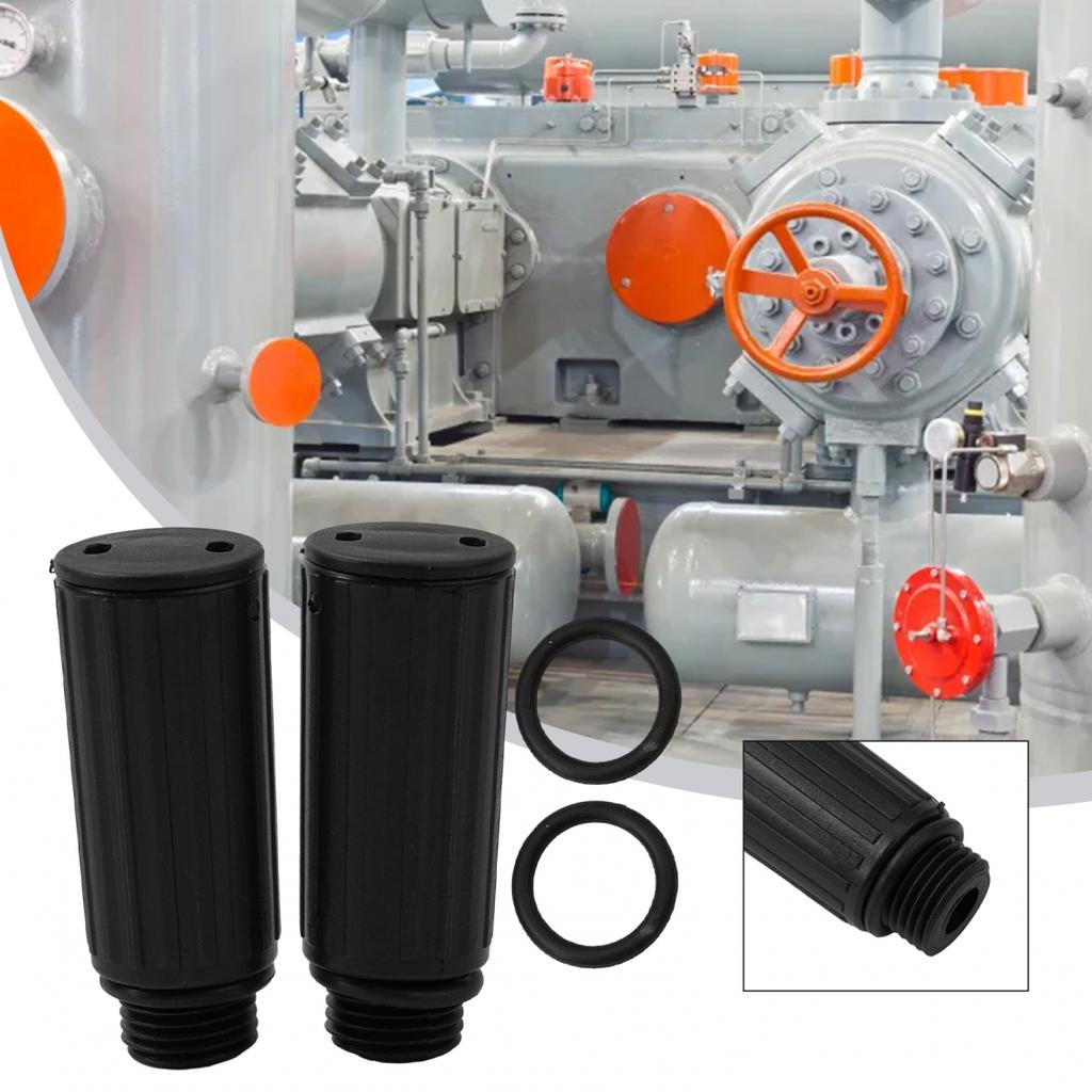 Oljelock Pluggar Luftkompressortillbehör Svart Plast Gänga Andningsmunstycke