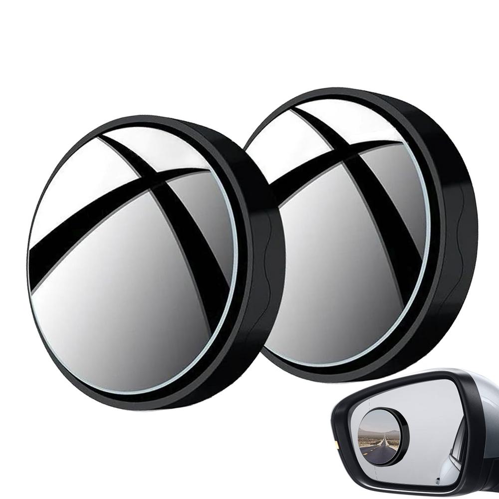 Blind Car Looking-Glass 2Pcs Suction Cup Small Round Looking-Glass 360 Wide Angle Reversing Auxiliary Blind Looking-Glass For