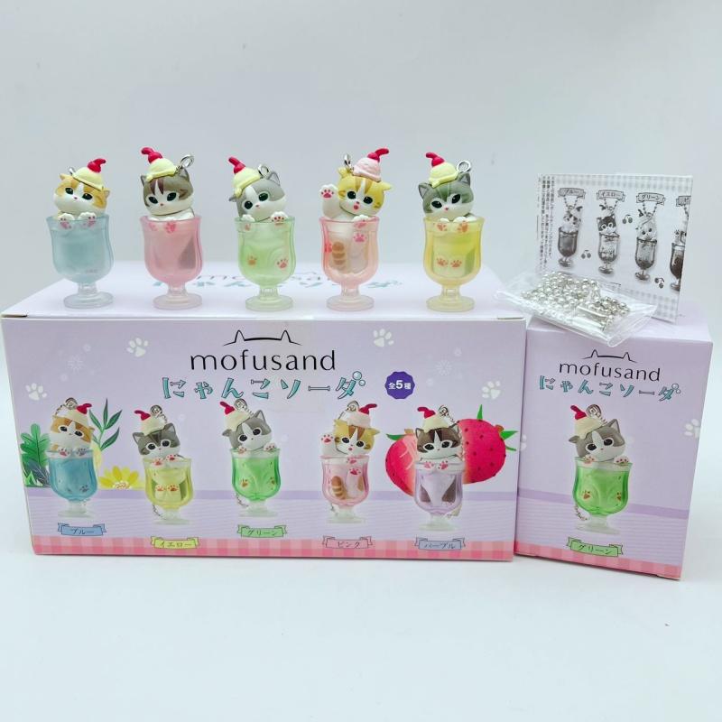 New Mofusand Cat Pudding Cold Drink Pendant Mini Figures Blind Box Anime Figures Ornaments Dolls Birthda Xmas Gifts Toy