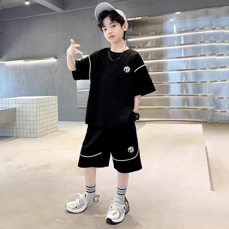 Children's Clothing, Boys, Summer, Big Children, Korean Style, Casual, Loose, Cool, Handsome Suit, Two-piece Suit