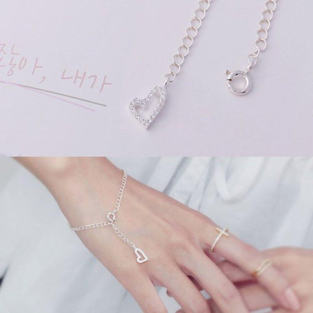 Heart Cubic Pendant Drop Chain Silver Bracelet Bracelet Gift Birthday Gift Bracelet Summer Bracelet Silver Bracelet Daily Bracelet
