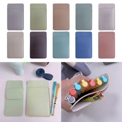 Nurses Accessories Leather Large Capacity New Upgrade Double-Layer Pencil Case Leak-Proof Pen Pouch Pen Holder Pocket Protector