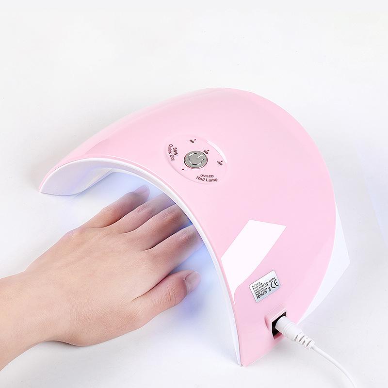 

36 Вт 12 светодиодных ламп для сушки ногтей, сушилка для ногтей, режим синхронизации, USB, портативная лампа для фототерапии, сушка УФ-лаком для ногтей, маникюрный инструмент розовый