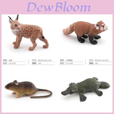 Realistic Plastic Short-tailed Bobcat Cute Red Panda Charming Platypus And Snowy Ferret Miniature Animal Figurines For Collectors And Decor
