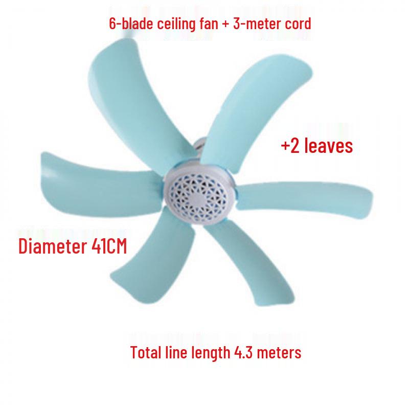 Compact Silent Ceiling Fan for Dorms and Bedrooms