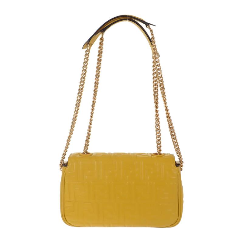 FENDI  8BR793_AH9C_F1E8V Shoulder Bag yellow leather Women
