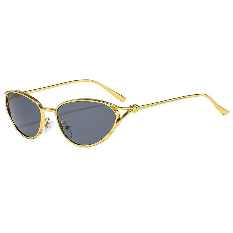SHAUNA Fashion Metal Cateye Sunglasses UV400