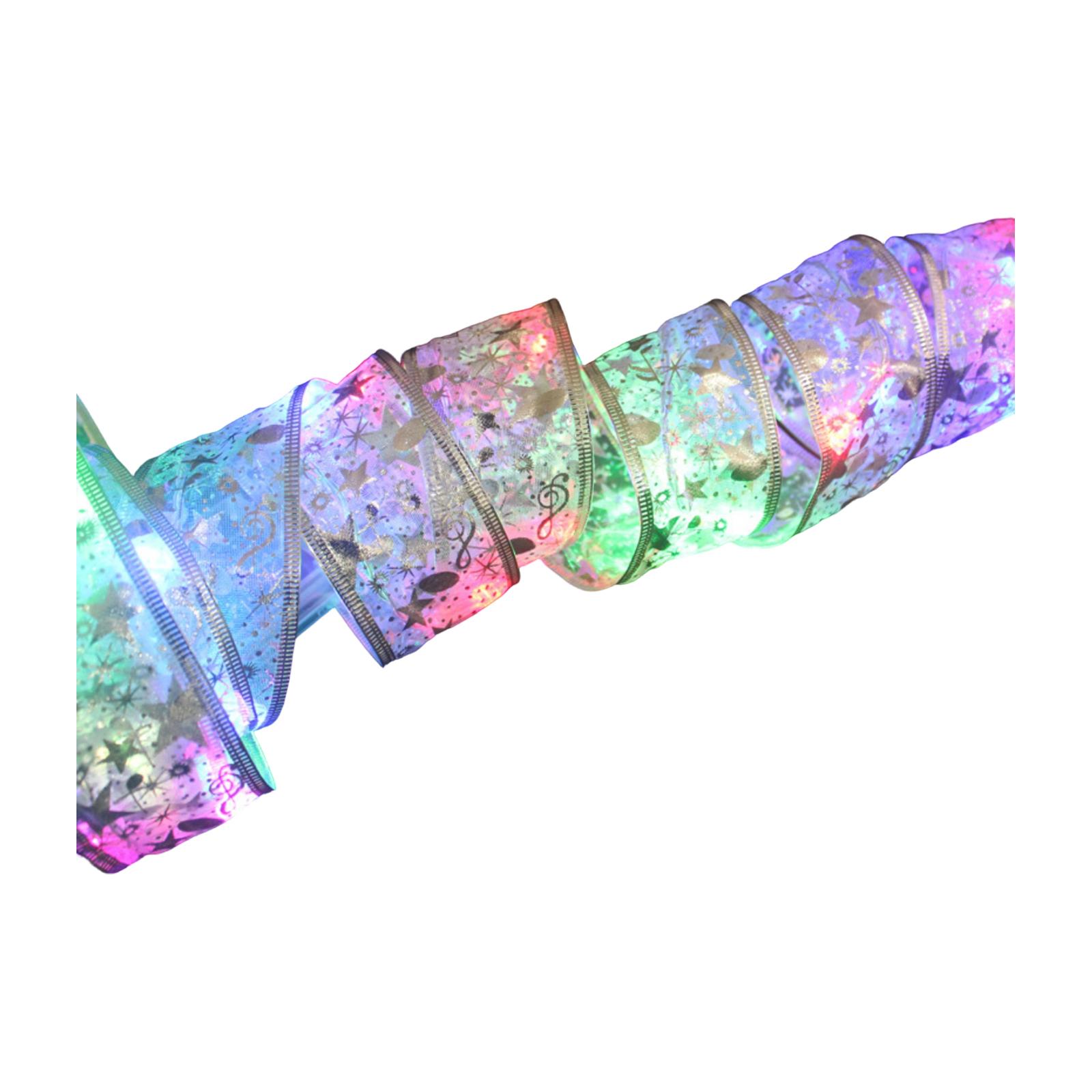 

Christmas Ribbon LED String Lights, Christmas Decorations, Christmas Tree Ornaments, Gifts, Hot Foil Double-layer Ribbon One Size