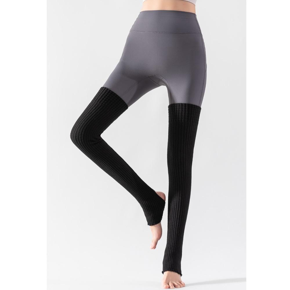 Warme Ballet-Yoga-Overknee-Strümpfe Unifarbene Weiche Knieabdeckung Neue Auf-dem-Bein-Wärmer Fitnessstudio