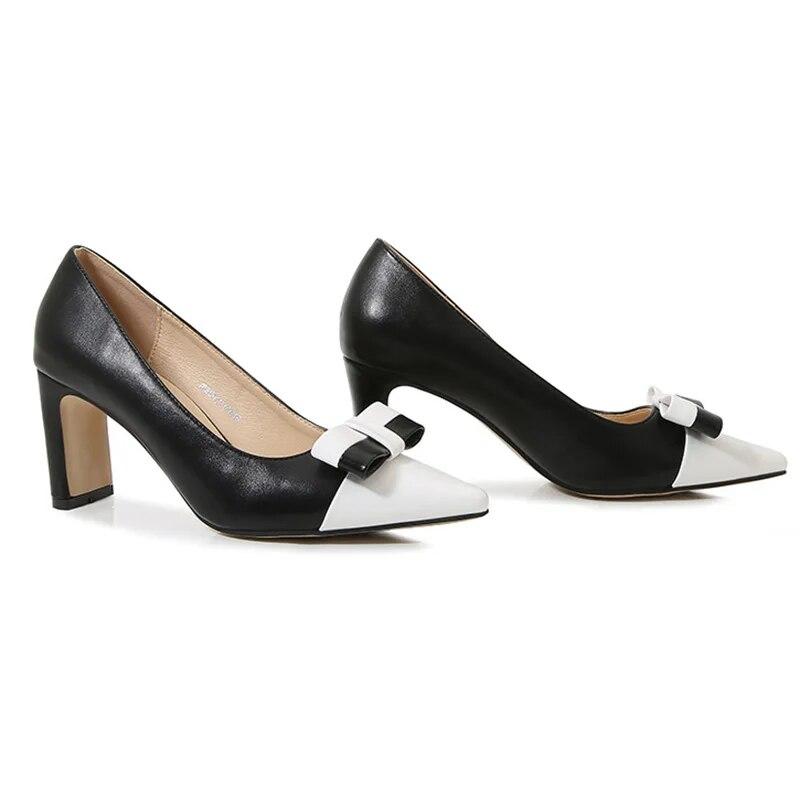 Dámská pracovní obuv velkých velikostí Vysoký podpatek Kancelářský Temperament Nový 7,5 cm podpatek WZ