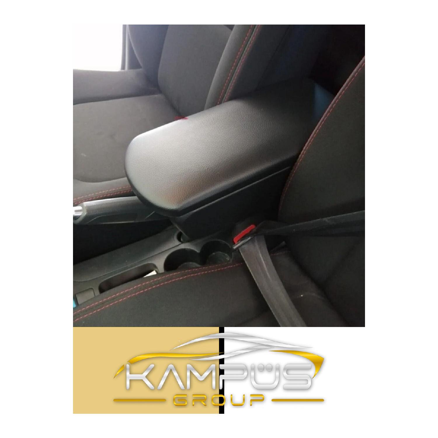 

Renault Clio 4 Кожаный подлокотник Черный МДФ