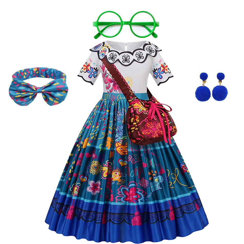 Meiteņu Encanto kostīms, šarms, princeses kleitas