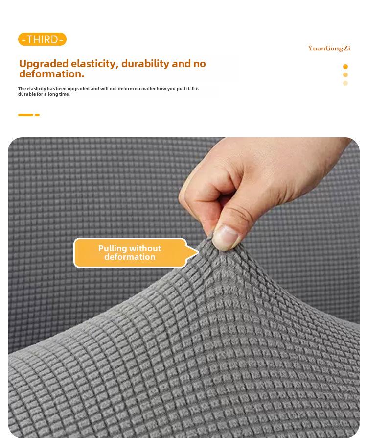 Modern Elastic Full-Armrest Chair and Stool Cover