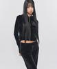 RAWMANTICS Logo Cubic Velvet Slim Bootcut Black