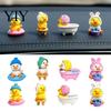 Micro Landscape Decorations for Fish Tank 4Pcs Kawaii Bathtub Duck Figurines, Cute Miniature Bathroom Scene Decor Car Creative Gift Friends Dashboard