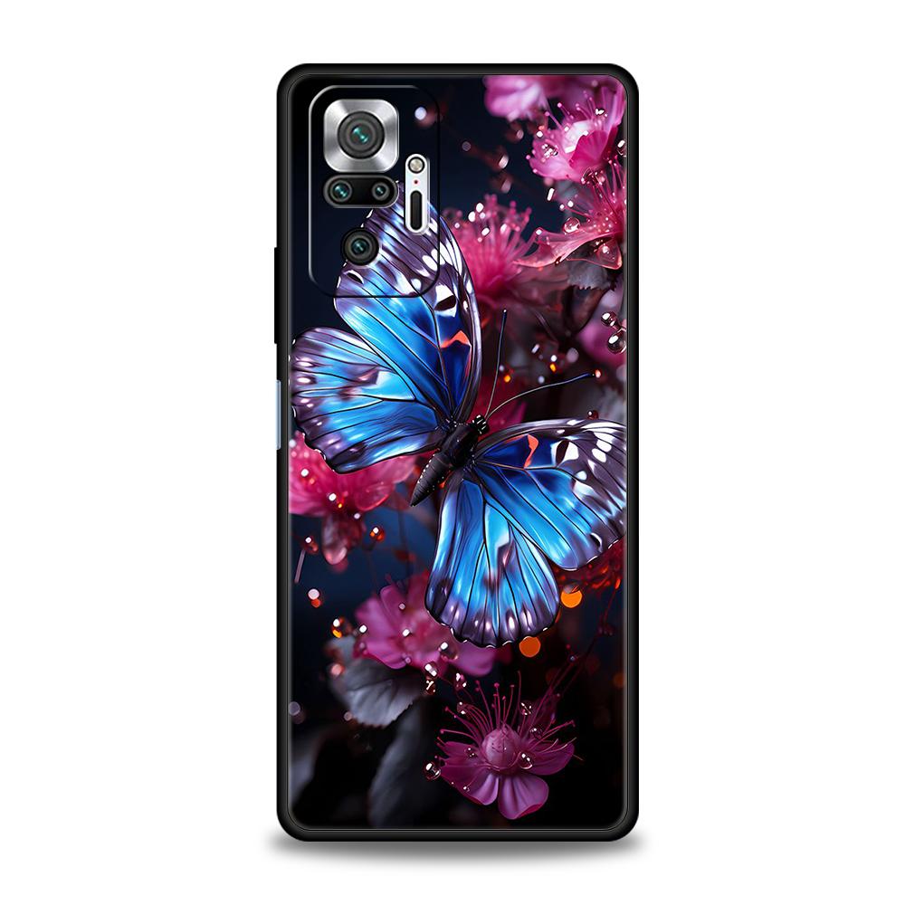 

Butterfly Phone Case Cover for Redmi 13C 10C Note 13 12 10 11 Pro Plus 7 8T K40 K50 Gaming Pro Plus 5G Soft TPU Shell Capas Bags Redmi Note 8T