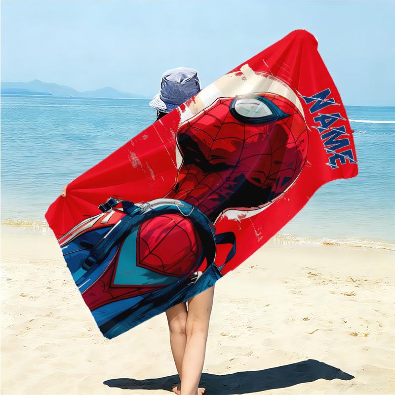 Personalized "Spider-Man: Heroic Journey" Beach Towel Microfiber Beach Towel Thin Absorbent for Beach Swimming Yoga Bath Sports. 0910239