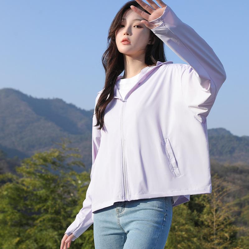 

Женская куртка-шаль для велоспорта с UPF 50+, легкая, дышащая, для защиты от солнца, летняя одежда с защитой от УФ-лучей. L (Weight: 40-60 kg)