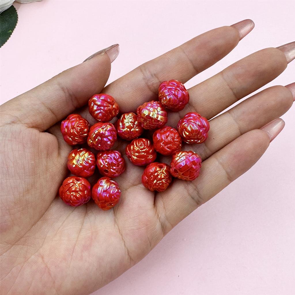 Acrylic Loose Beads Jewelry Making DIY 15mm Bracelets 15PCS For Necklace Flowers Fashion
