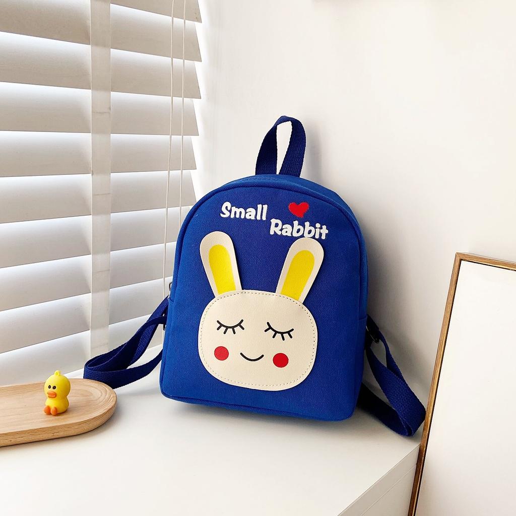Skolväska, söt canvas för pojkar och flickor, barnryggsäck, liten ryggsäck för tidig utbildning.