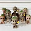 Cartoon Baby Groot Miniature Model Desktop Display Figurine Home Decor Figurine Office Anime Tree Man Ornaments Kids Toys Gifts