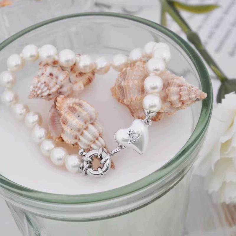 Empress Dowager's Pearl Saturn Necklace & Luxe Stud Earrings Set