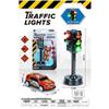 Traffic Lights Toy with Red and Green Lights - Small Car Playset