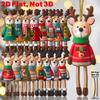 32Pieces Colorful Wooden Reindeer Christmas Ornaments - Festive Hanging Decor for Christmas Trees