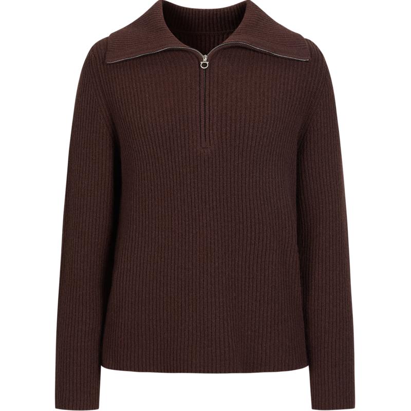 

JOOCE Anna Kou Women s Casual Wool Lapel Long Sleeve Knit Sweater S