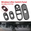 4Pcs Car Window Lifter Switch Control Cober Case Shell Carbon Fiber Stickers For Mini Cooper S JCW F55 F56 Hatchback