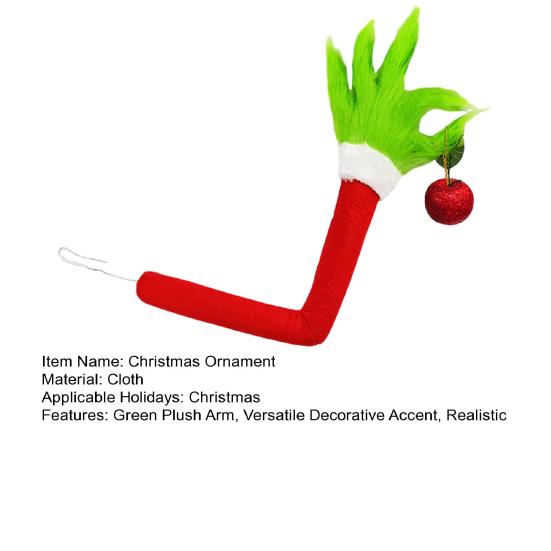 Christmas Ornament Realistic Design Wire Inside Fingers Elf Arm Decoration Tree Home Party Hanging Ornament